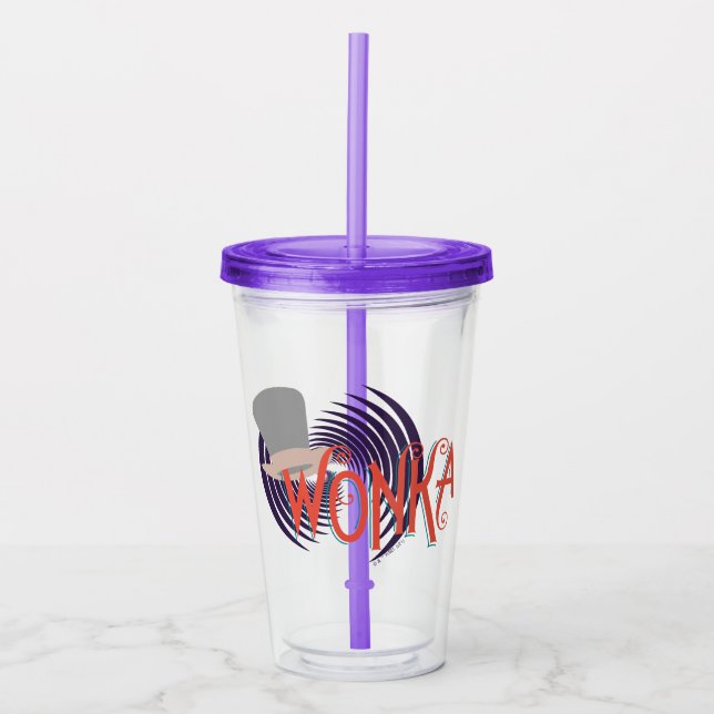 Wonka Spiral Logo Acryltrinkbecher (Vorderseite)