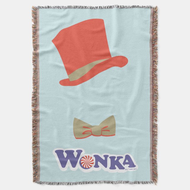 Wonka Top Hat & Bow Krawatte Decke (Vorderseite Vertikal)