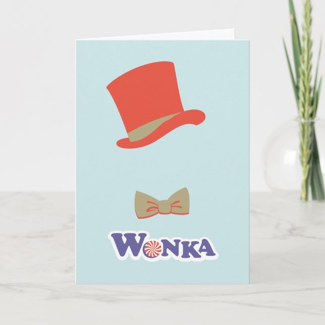 Wonka Top Hat & Bow Krawatte Karte (Vorderseite)