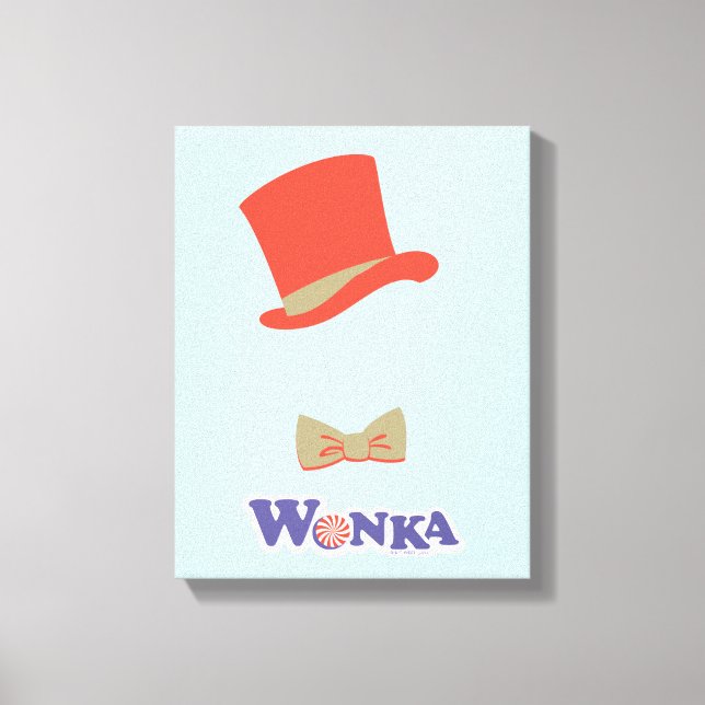 Wonka Top Hat & Bow Krawatte Leinwanddruck (Vorderseite)