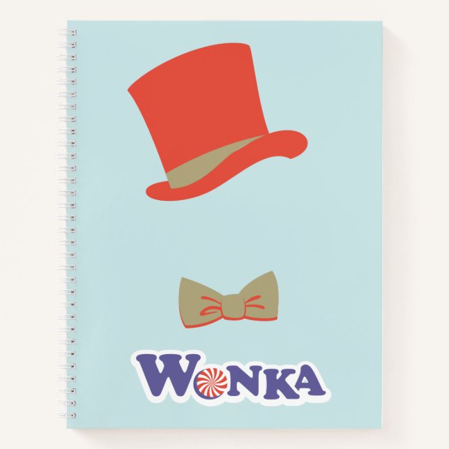 Wonka Top Hat & Bow Tie Notizbuch (Vorderseite)