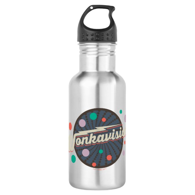 Wonkavision-Logo Edelstahlflasche (Vorderseite)