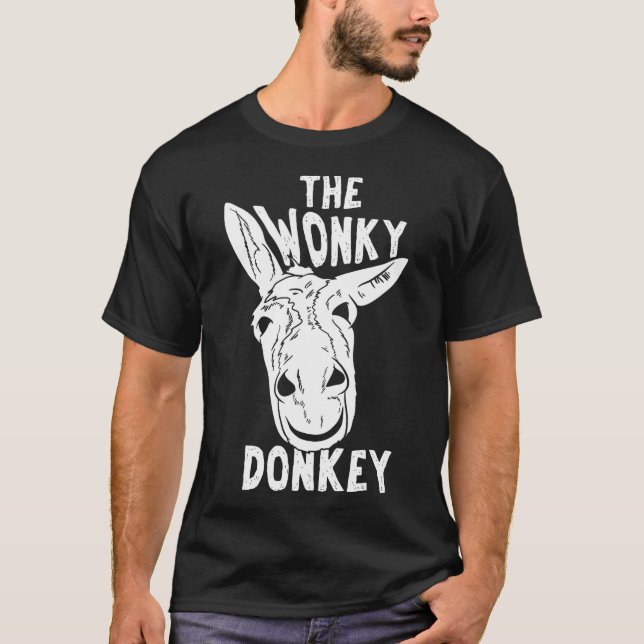 Wonky Donkey Funny Donkey Lover Farm Animal T-Shirt (Vorderseite)