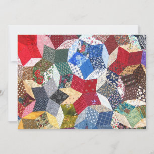 Wonky-Star-Quilt Einladung