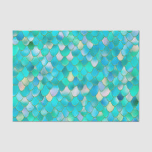 Wonky Watercolor-aquamarine Seidenpapier