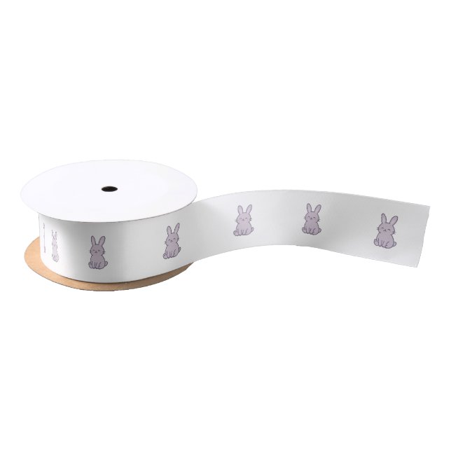 Wonky Zoo Bunny Ribbon Satinband (Spule)