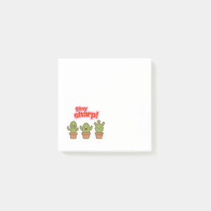 Wonky Zoo Cactus Post-It Notes