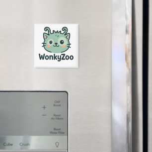 Wonky Zoo Cat Magnet Funny Kühlschrank Decor
