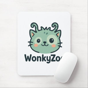 Wonky Zoo Cat Mousepad   Funny Desk Zubehör