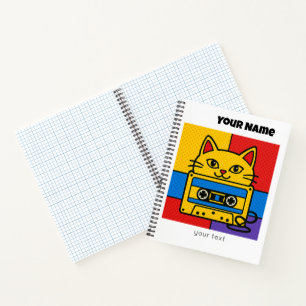 Wonky Zoo Catsette-Spiralblock Notizbuch