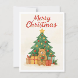 Wonky Zoo Christmas Postcard Postkarte