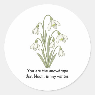 Wonky Zoo Lovely Snowdrops Aufkleber