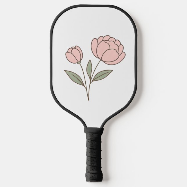 Wonky Zoo Peonies Pickleball Paddle (Vorderseite)