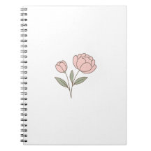 Wonky Zoo Peonies Spiral Foto Notebook
