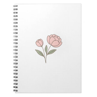 Wonky Zoo Peonies Spiral Photo Carnet