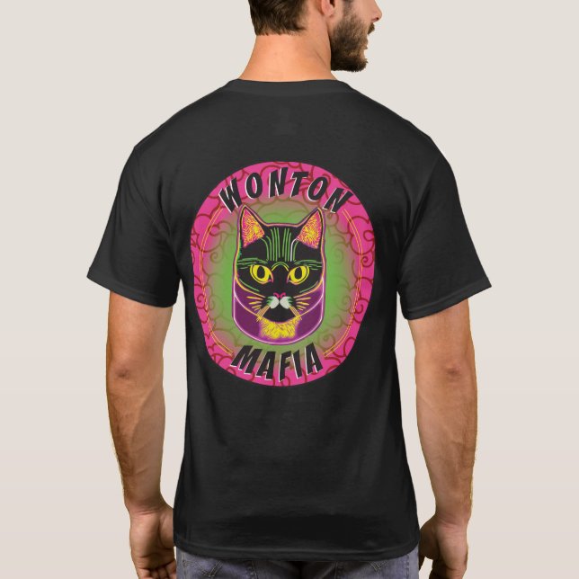 Wonton Mafia Cat T-Shirt (Rückseite)