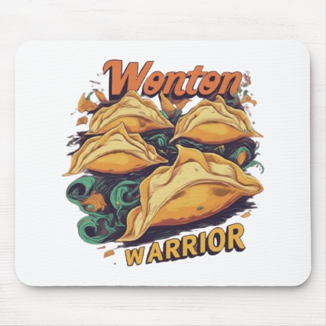 Wonton Warrior: Spielerisches Mouse Pad Design Mousepad (Vorne)
