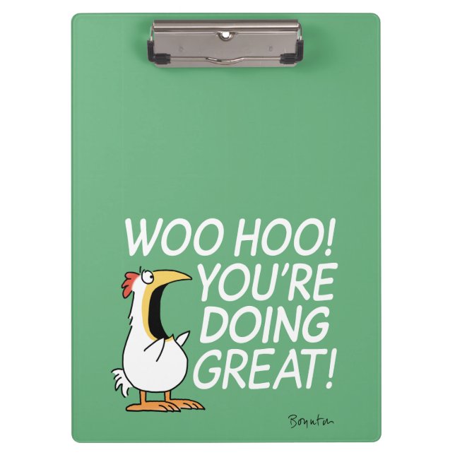 WOO HOO! DU MACHST GROSS! Sandra Boynton Klemmbrett (Vorderseite)