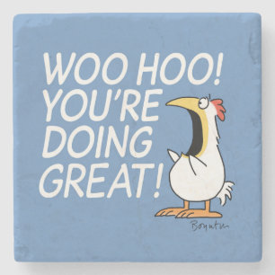 WOO HOO! DU MACHST GROSS! Sandra Boynton Steinuntersetzer
