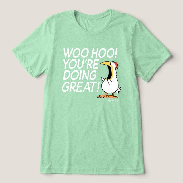 WOO HOO, SIE MACHEN GROSSEN Sandra Boynton Tri-Blend Shirt (Design Vorderseite)