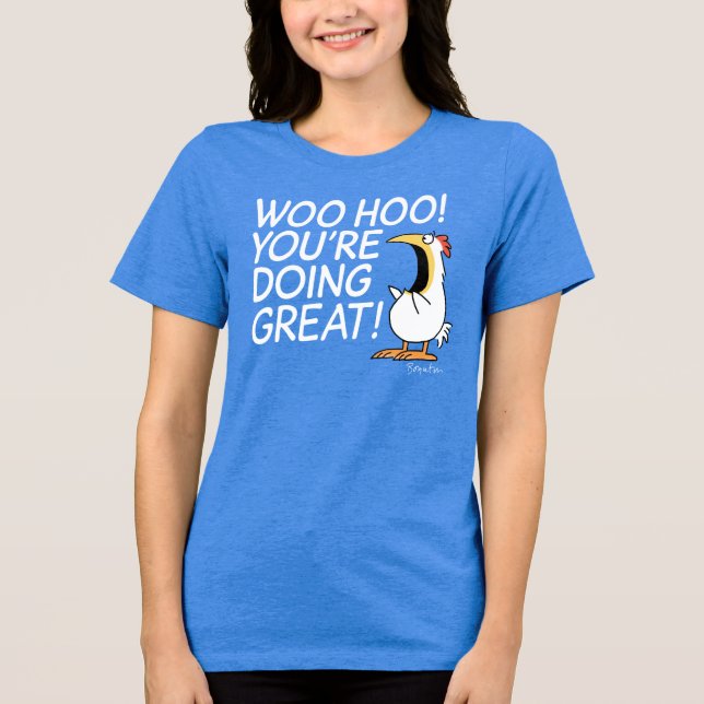 WOO HOO, SIE MACHEN GROSSEN Sandra Boynton Tri-Blend Shirt (Vorderseite)