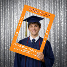 Woo Hoo Universitätsabschluss Orange Weiß