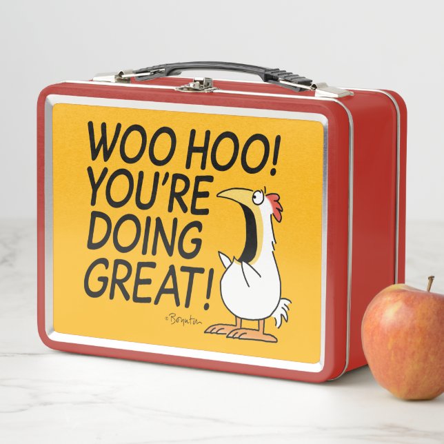 WOO HOO! YOU'RE DOING GREAT! Sandra Boynton Metall Brotdose (Beispiel)