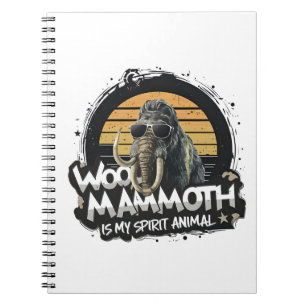 Woo Mammut Ist Mein Krafttier Art Notizblock