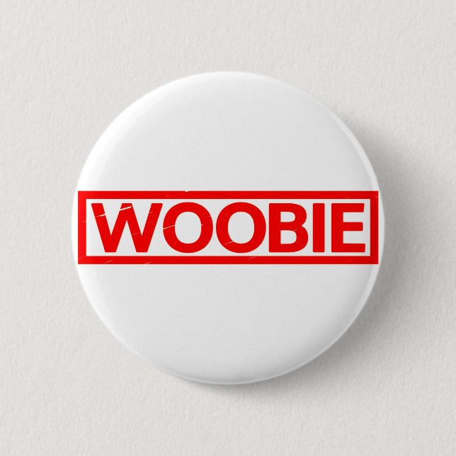 Woobie Briefmarke Button (Vorderseite)