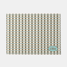 Wood and Seaweed Plaid Dog Fußmatte