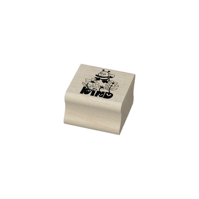 Wood Art Briefmarke - Beartige Kind Gummistempel (Stempel)