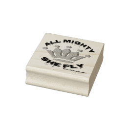 Wood Art Briefmarke Mighty She Fly Gummistempel