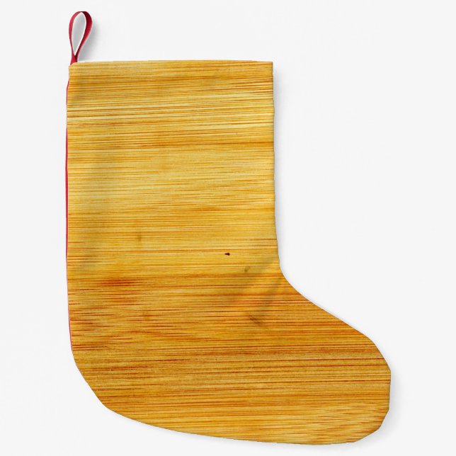 Wood bamboo background texture kleiner weihnachtsstrumpf (Vorderseite)
