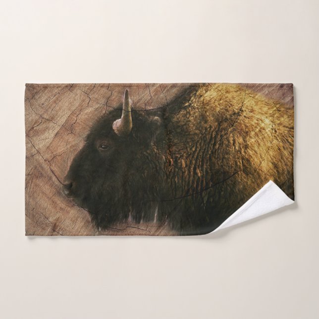 Wood Bison Buffalo Handtuch (Handtuch)