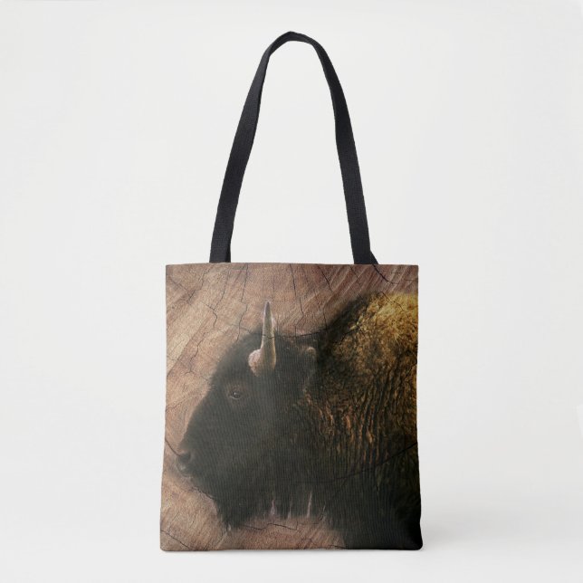Wood Bison Buffalo Tasche (Vorderseite)