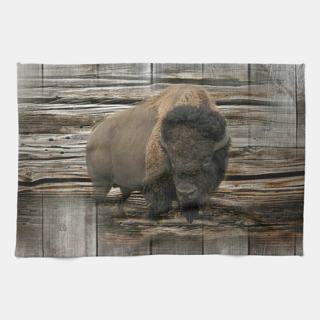 Wood Bison Geschirrtuch (Horizontal)
