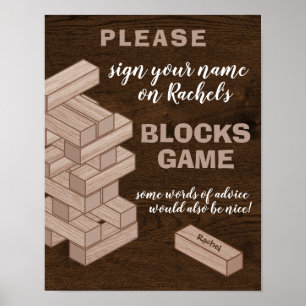 Wood Blocks Party Event Gästebuch Gästebuch
