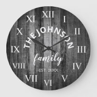 Wood Custom Family Name Rustic Farmhouse