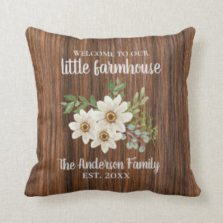 Wood Daisy Familienname Est.Wedding Bauernhof  Kissen