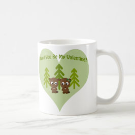 Wood du mein Valentine bist Kaffeetasse