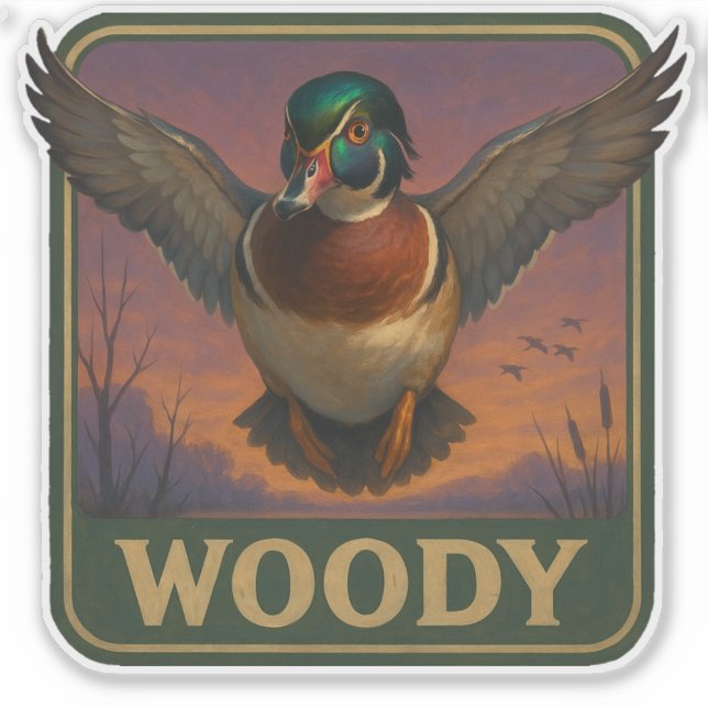 Wood Duck Sticker (Vorderseite)