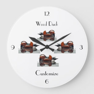 Wood Duck Thunder_Cove   Große Wanduhr