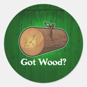 Wood got? runder aufkleber