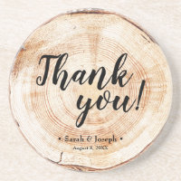 Wood Grain Rustic Wedding Vielen Dank für Ihr Inte
