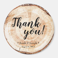 Wood Grain Rustic Wedding Vielen Dank für Ihr Inte