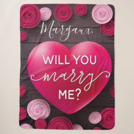 Wood Heart Wedding Vorschlag - Heiraten Sie mich? Sherpadecke