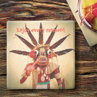 Wood Kachina Puppe Funny Funny Face jeden Moment g