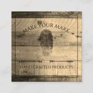 Wood Kraft Quadratische Visitenkarte