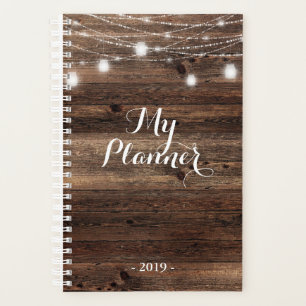 Wood Mason Jar Wedding Planner Planer