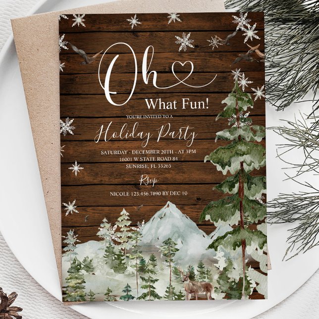 Wood Oh was Spaß! Weihnachten - Blumenurlaub Winte Einladung (Von Creator hochgeladen)